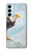 W3843 Bald Eagle On Ice Hülle Schutzhülle Taschen und Leder Flip für Samsung Galaxy M14