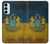 W3858 Ukraine Vintage Flag Hülle Schutzhülle Taschen und Leder Flip für Samsung Galaxy M14