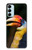 W3876 Colorful Hornbill Hülle Schutzhülle Taschen und Leder Flip für Samsung Galaxy M14