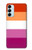 W3887 Lesbian Pride Flag Hülle Schutzhülle Taschen und Leder Flip für Samsung Galaxy M14