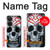 W0223 Vampire Skull Tattoo Hülle Schutzhülle Taschen und Leder Flip für OnePlus Nord CE 3 Lite, Nord N30 5G