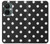 W2299 Black Polka Dots Hülle Schutzhülle Taschen und Leder Flip für OnePlus Nord CE 3 Lite, Nord N30 5G