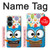 W2521 Cute Nerd Owl Cartoon Hülle Schutzhülle Taschen und Leder Flip für OnePlus Nord CE 3 Lite, Nord N30 5G