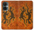 W2901 Lizard Aboriginal Art Hülle Schutzhülle Taschen und Leder Flip für OnePlus Nord CE 3 Lite, Nord N30 5G