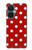 W2951 Red Polka Dots Hülle Schutzhülle Taschen und Leder Flip für OnePlus Nord CE 3 Lite, Nord N30 5G