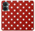 W2951 Red Polka Dots Hülle Schutzhülle Taschen und Leder Flip für OnePlus Nord CE 3 Lite, Nord N30 5G