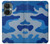 W2958 Army Blue Camo Camouflage Hülle Schutzhülle Taschen und Leder Flip für OnePlus Nord CE 3 Lite, Nord N30 5G
