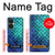 W3047 Green Mermaid Fish Scale Hülle Schutzhülle Taschen und Leder Flip für OnePlus Nord CE 3 Lite, Nord N30 5G