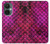 W3051 Pink Mermaid Fish Scale Hülle Schutzhülle Taschen und Leder Flip für OnePlus Nord CE 3 Lite, Nord N30 5G