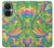W3273 Flower Line Art Pattern Hülle Schutzhülle Taschen und Leder Flip für OnePlus Nord CE 3 Lite, Nord N30 5G