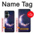 W3324 Crescent Moon Galaxy Hülle Schutzhülle Taschen und Leder Flip für OnePlus Nord CE 3 Lite, Nord N30 5G