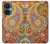 W3402 Floral Paisley Pattern Seamless Hülle Schutzhülle Taschen und Leder Flip für OnePlus Nord CE 3 Lite, Nord N30 5G