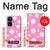 W3500 Pink Floral Pattern Hülle Schutzhülle Taschen und Leder Flip für OnePlus Nord CE 3 Lite, Nord N30 5G