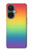 W3698 LGBT Gradient Pride Flag Hülle Schutzhülle Taschen und Leder Flip für OnePlus Nord CE 3 Lite, Nord N30 5G