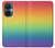 W3698 LGBT Gradient Pride Flag Hülle Schutzhülle Taschen und Leder Flip für OnePlus Nord CE 3 Lite, Nord N30 5G