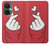 W3701 Mini Heart Love Sign Hülle Schutzhülle Taschen und Leder Flip für OnePlus Nord CE 3 Lite, Nord N30 5G