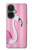 W3805 Flamingo Pink Pastel Hülle Schutzhülle Taschen und Leder Flip für OnePlus Nord CE 3 Lite, Nord N30 5G