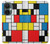 W3814 Piet Mondrian Line Art Composition Hülle Schutzhülle Taschen und Leder Flip für OnePlus Nord CE 3 Lite, Nord N30 5G