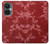 W3817 Red Floral Cherry blossom Pattern Hülle Schutzhülle Taschen und Leder Flip für OnePlus Nord CE 3 Lite, Nord N30 5G