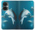W3878 Dolphin Hülle Schutzhülle Taschen und Leder Flip für OnePlus Nord CE 3 Lite, Nord N30 5G