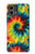 W3459 Tie Dye Hülle Schutzhülle Taschen und Leder Flip für Motorola Moto G Stylus 5G (2023)