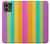 W3678 Colorful Rainbow Vertical Hülle Schutzhülle Taschen und Leder Flip für Motorola Moto G Stylus 5G (2023)