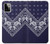 W3357 Navy Blue Bandana Pattern Hülle Schutzhülle Taschen und Leder Flip für Motorola Moto G Power (2023) 5G