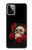 W3753 Dark Gothic Goth Skull Roses Hülle Schutzhülle Taschen und Leder Flip für Motorola Moto G Power (2023) 5G