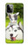 W3795 Kitten Cat Playful Siberian Husky Dog Paint Hülle Schutzhülle Taschen und Leder Flip für Motorola Moto G Power (2023) 5G