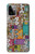 W3879 Retro Music Doodle Hülle Schutzhülle Taschen und Leder Flip für Motorola Moto G Power (2023) 5G