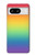 W3698 LGBT Gradient Pride Flag Hülle Schutzhülle Taschen und Leder Flip für Google Pixel 8