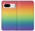 W3698 LGBT Gradient Pride Flag Hülle Schutzhülle Taschen und Leder Flip für Google Pixel 8