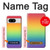 W3698 LGBT Gradient Pride Flag Hülle Schutzhülle Taschen und Leder Flip für Google Pixel 8