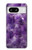 W3713 Purple Quartz Amethyst Graphic Printed Hülle Schutzhülle Taschen und Leder Flip für Google Pixel 8