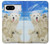 W3794 Arctic Polar Bear and Seal Paint Hülle Schutzhülle Taschen und Leder Flip für Google Pixel 8