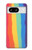 W3799 Cute Vertical Watercolor Rainbow Hülle Schutzhülle Taschen und Leder Flip für Google Pixel 8