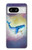 W3802 Dream Whale Pastel Fantasy Hülle Schutzhülle Taschen und Leder Flip für Google Pixel 8