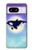 W3807 Killer Whale Orca Moon Pastel Fantasy Hülle Schutzhülle Taschen und Leder Flip für Google Pixel 8