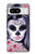 W3821 Sugar Skull Steam Punk Girl Gothic Hülle Schutzhülle Taschen und Leder Flip für Google Pixel 8