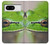 W3845 Green frog Hülle Schutzhülle Taschen und Leder Flip für Google Pixel 8
