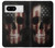 W3850 American Flag Skull Hülle Schutzhülle Taschen und Leder Flip für Google Pixel 8