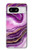 W3896 Purple Marble Gold Streaks Hülle Schutzhülle Taschen und Leder Flip für Google Pixel 8