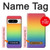 W3698 LGBT Gradient Pride Flag Hülle Schutzhülle Taschen und Leder Flip für Google Pixel 8 pro