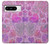 W3710 Pink Love Heart Hülle Schutzhülle Taschen und Leder Flip für Google Pixel 8 pro