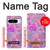 W3710 Pink Love Heart Hülle Schutzhülle Taschen und Leder Flip für Google Pixel 8 pro