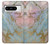 W3717 Rose Gold Blue Pastel Marble Graphic Printed Hülle Schutzhülle Taschen und Leder Flip für Google Pixel 8 pro