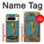 W3746 Tarot Card The World Hülle Schutzhülle Taschen und Leder Flip für Google Pixel 8 pro