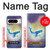 W3802 Dream Whale Pastel Fantasy Hülle Schutzhülle Taschen und Leder Flip für Google Pixel 8 pro