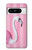 W3805 Flamingo Pink Pastel Hülle Schutzhülle Taschen und Leder Flip für Google Pixel 8 pro