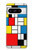 W3814 Piet Mondrian Line Art Composition Hülle Schutzhülle Taschen und Leder Flip für Google Pixel 8 pro